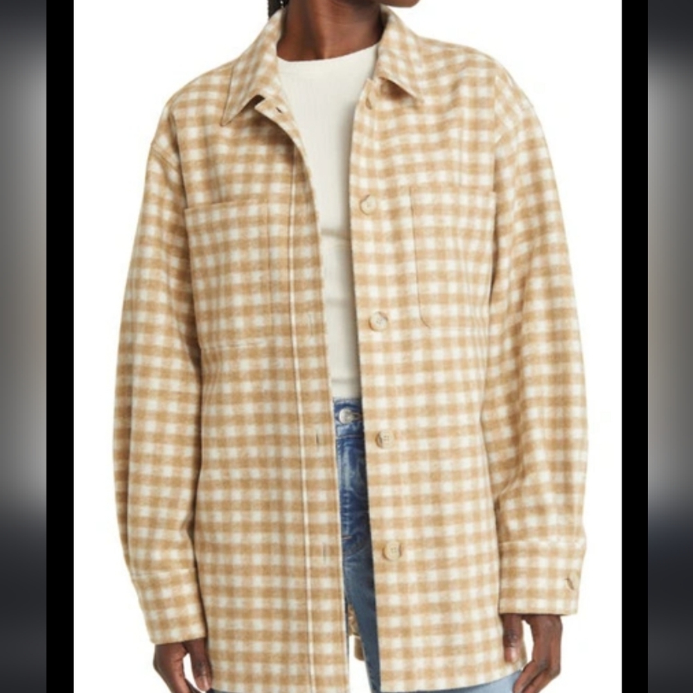 Frame Gingham Shacket - image 1